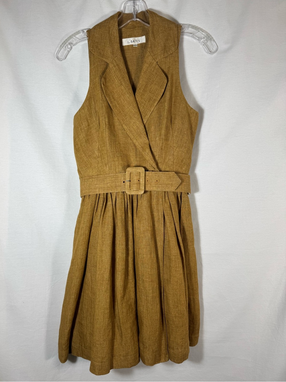 Vintage linen wrap dress